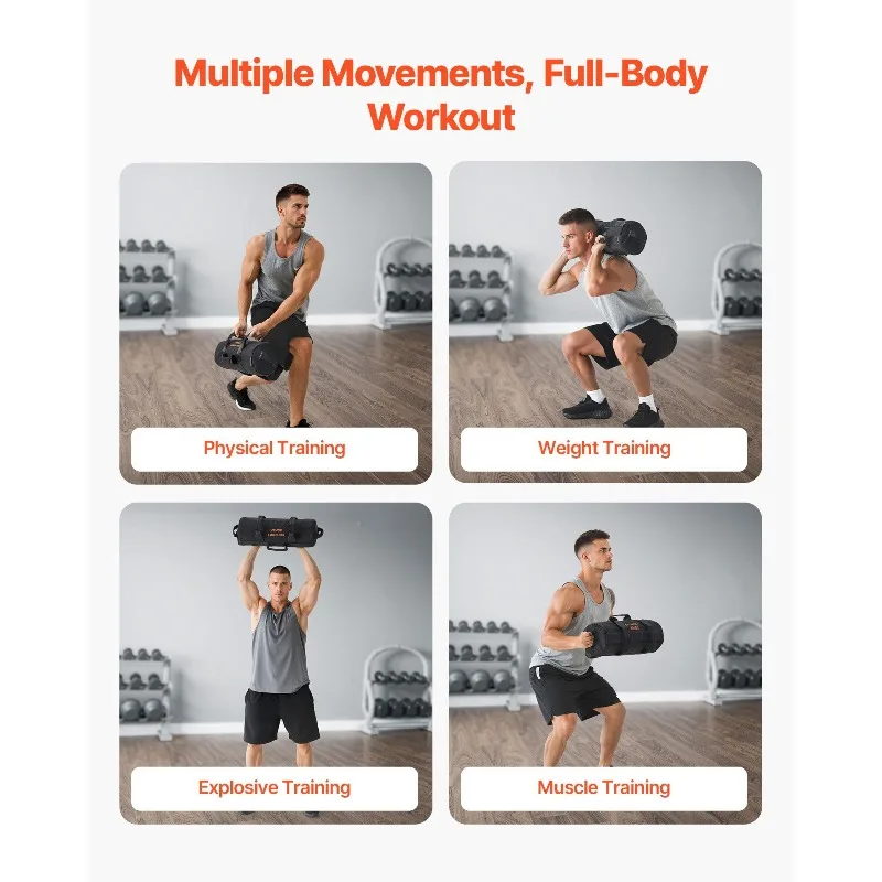 حقيبة رمل للتمرين حقيبة لياقة بدنية شديدة التحمل لتدريب كروس فيت وتدريبات الوزن 5-25 رطل