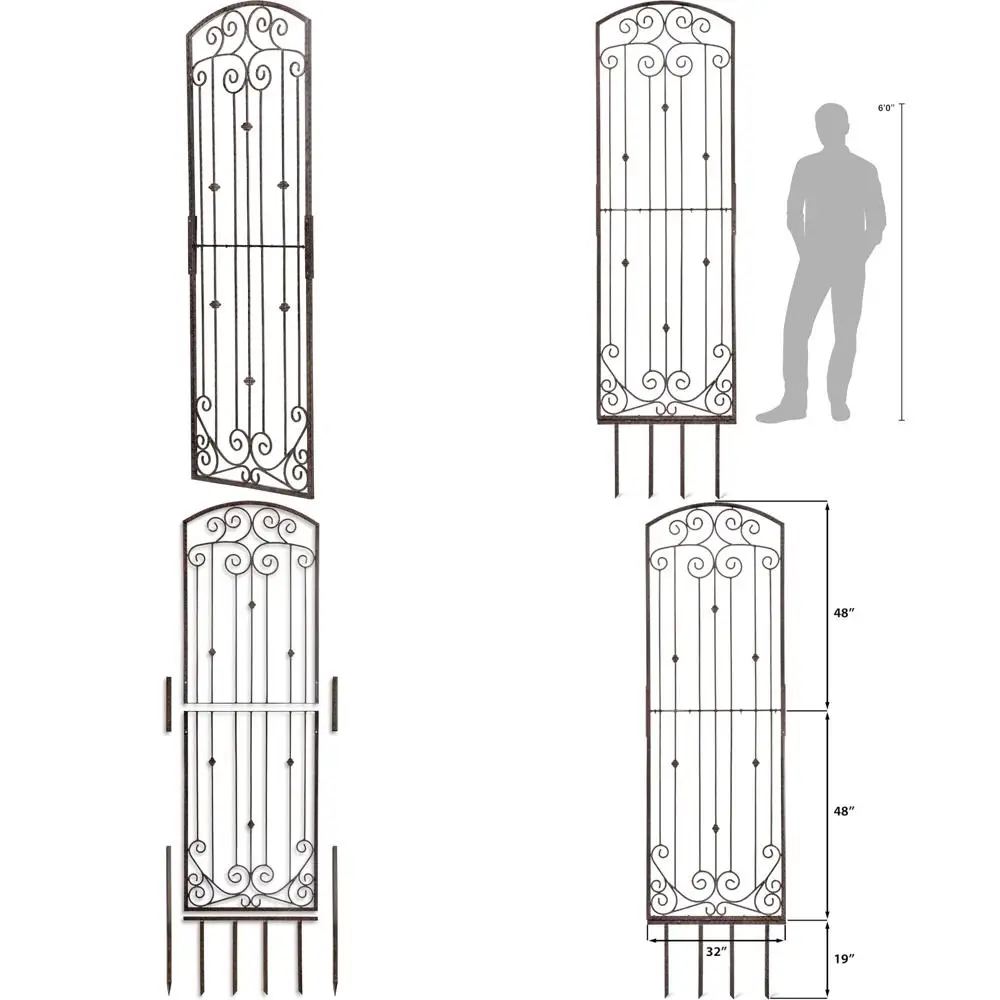 

Сверхмощная садовая решетка на 8 футов для восхождения лоз, поддержки растений и экрана конфиденциальности