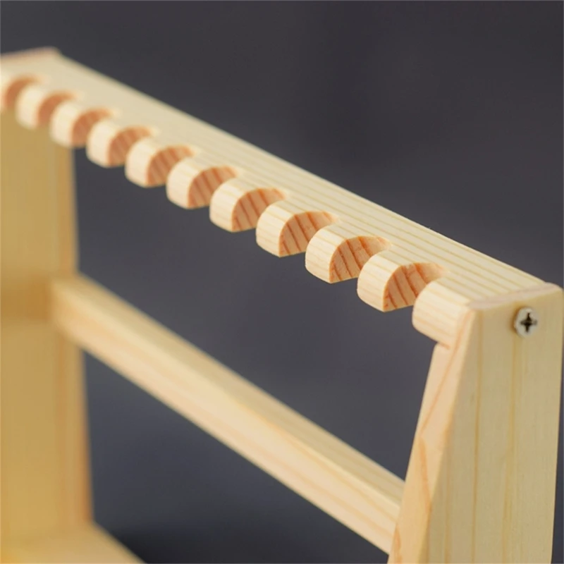 A19F-Mini Sword Display Stand Weapon Storage Wooden Decorative Stand Crafts Display Stand