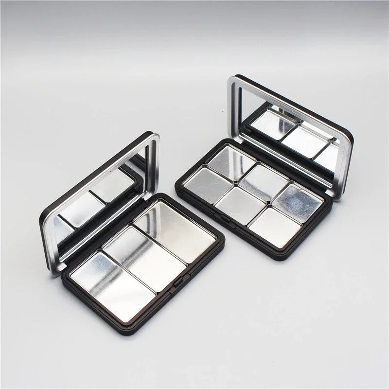 Eye shadow  magnet box Plastic square 9 color eye  empty plate spot transparent