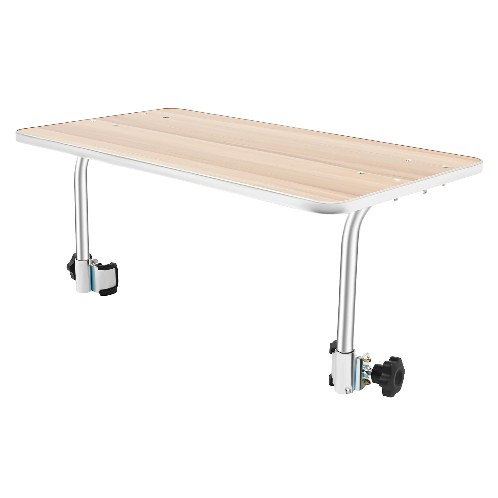 

Universal Wheelchair Tray Table 22.4x11.8in, 15mm Thick Wood Desktop with Metal Fasteners, Foldable Legs for Eating, Reading