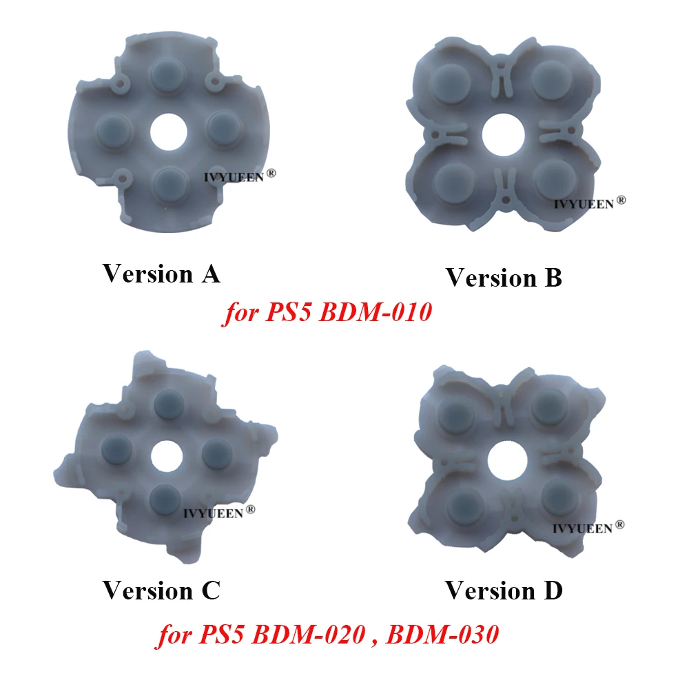 Ivyueen แผ่นกาวนำไฟฟ้าสำหรับเกม PlayStation 5 PS5, dpad 100ชิ้นสำหรับควบคุม dualsense