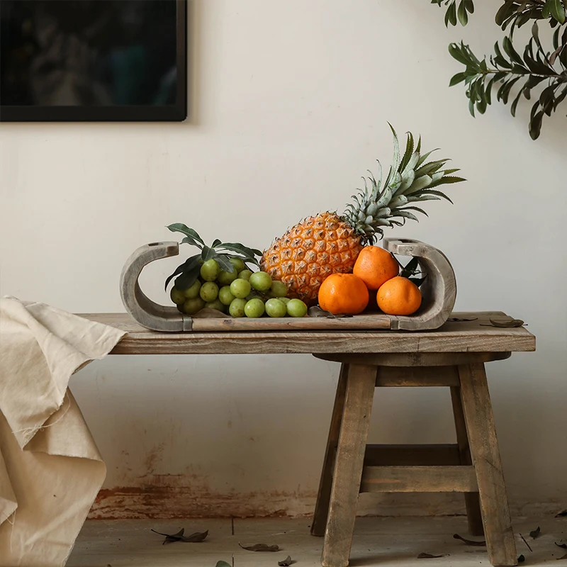 اليابانية الرجعية خشب متين صينية الشاي الصيني المعطر الخشب الحرفية الجدول الحد الأدنى شرفة الديكور زن نمط طاولة القهوة ل حصير