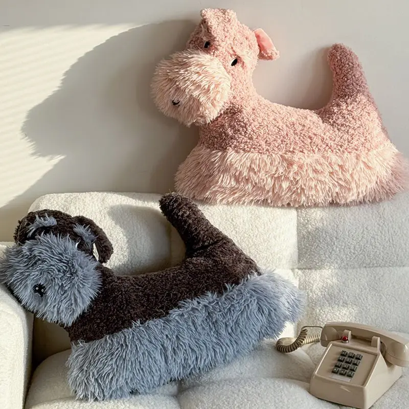 Cute Funny Ugly Dog Shaped Plush Throw Pillow with Inner Core for Bed Backrest Headboard Sleeping Cushion Home Decor 6