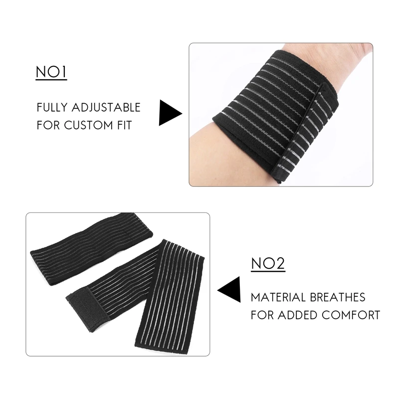 Soporte de muñeca para hombre y mujer Paquete de 2 unidades para entrenamiento y Fitness, levantamiento de pesas, prevención de lesiones, alivio del