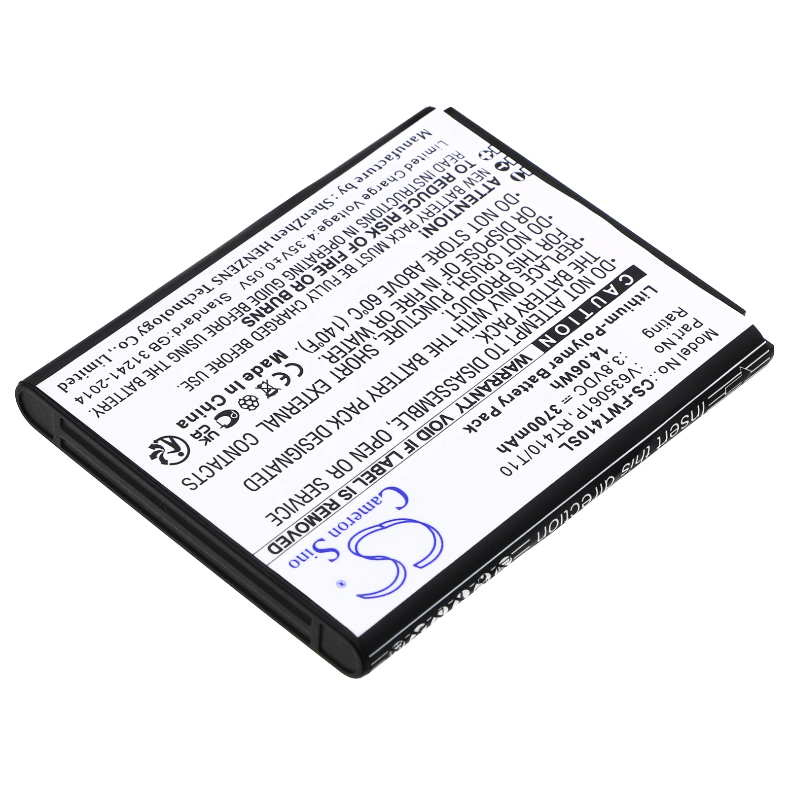 CS Replacement Battery For Franklin Wireless RT410, T10 RT410/T10, V635061P 3700mAh / 14.06Wh Medical