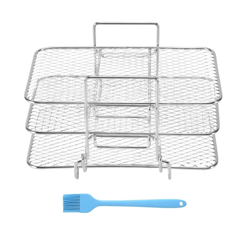 A50Q-Air Fryer Rack Air Fryer Accessories, Multi-Layer Stackable Dehydrator Rack For Ninja Dual DZ201 / DZ401 Air Fryer