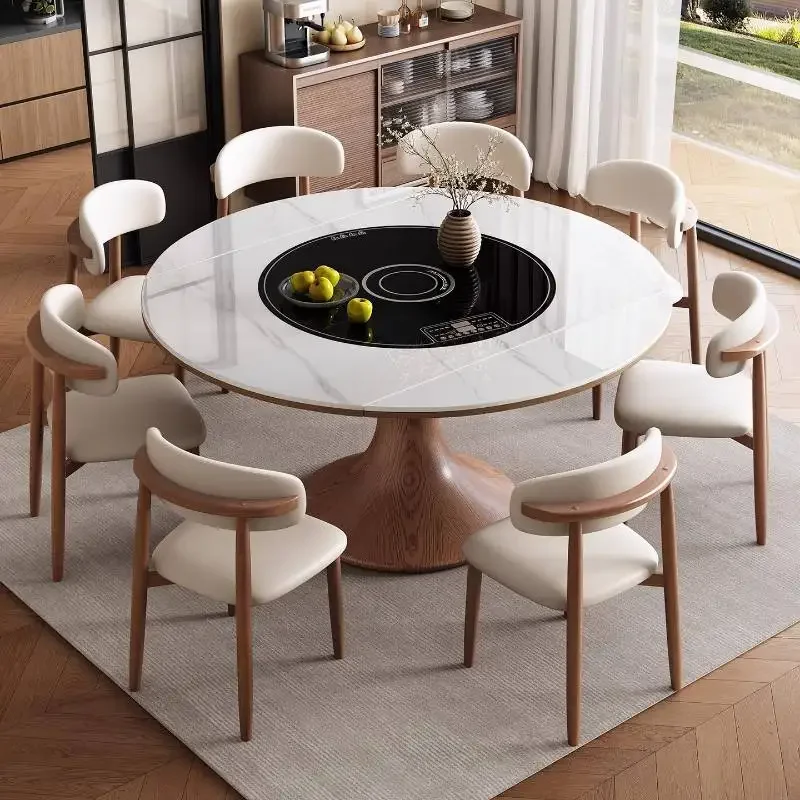 Minimalist Designer Dining Tables White Style Expandable Extending Dining Tables Modern Nordic Mesas Comedor Furniture For Home