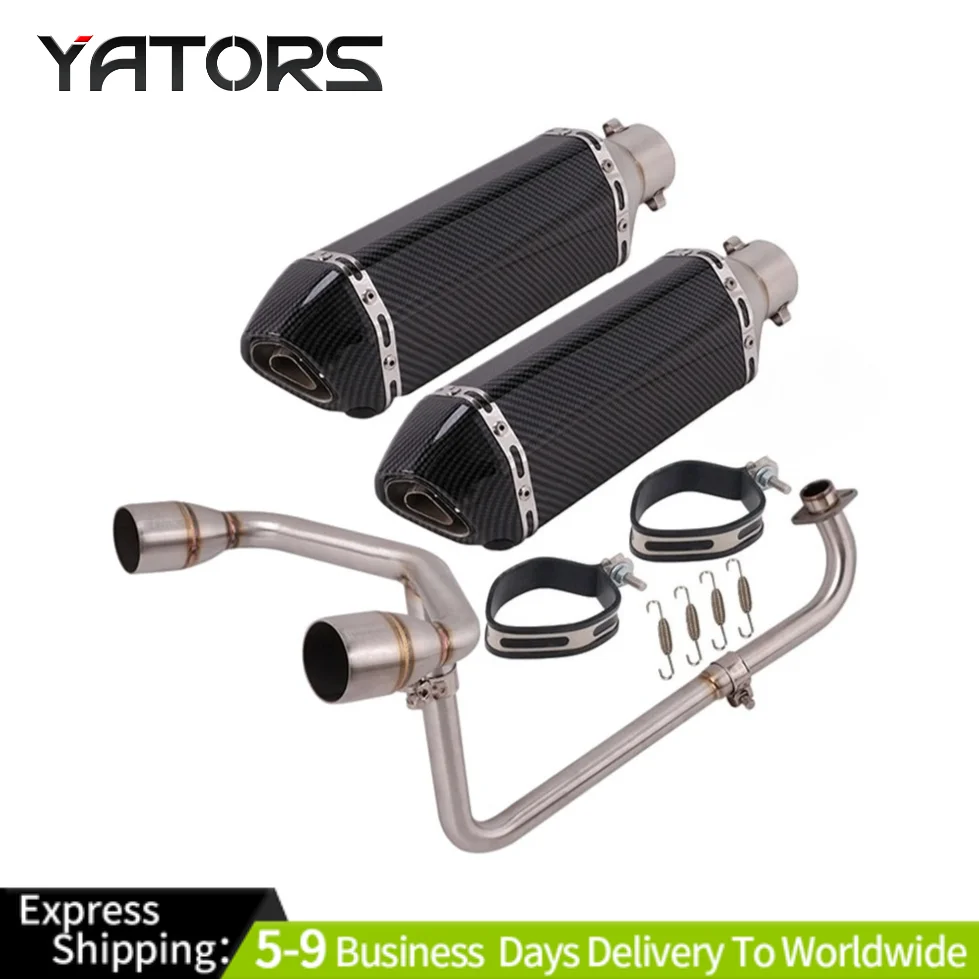 

For HONDA GROM MSX125 2014-2024 Dual Exhaust Pipes Muffler High Mount Full System Exhaust Systems