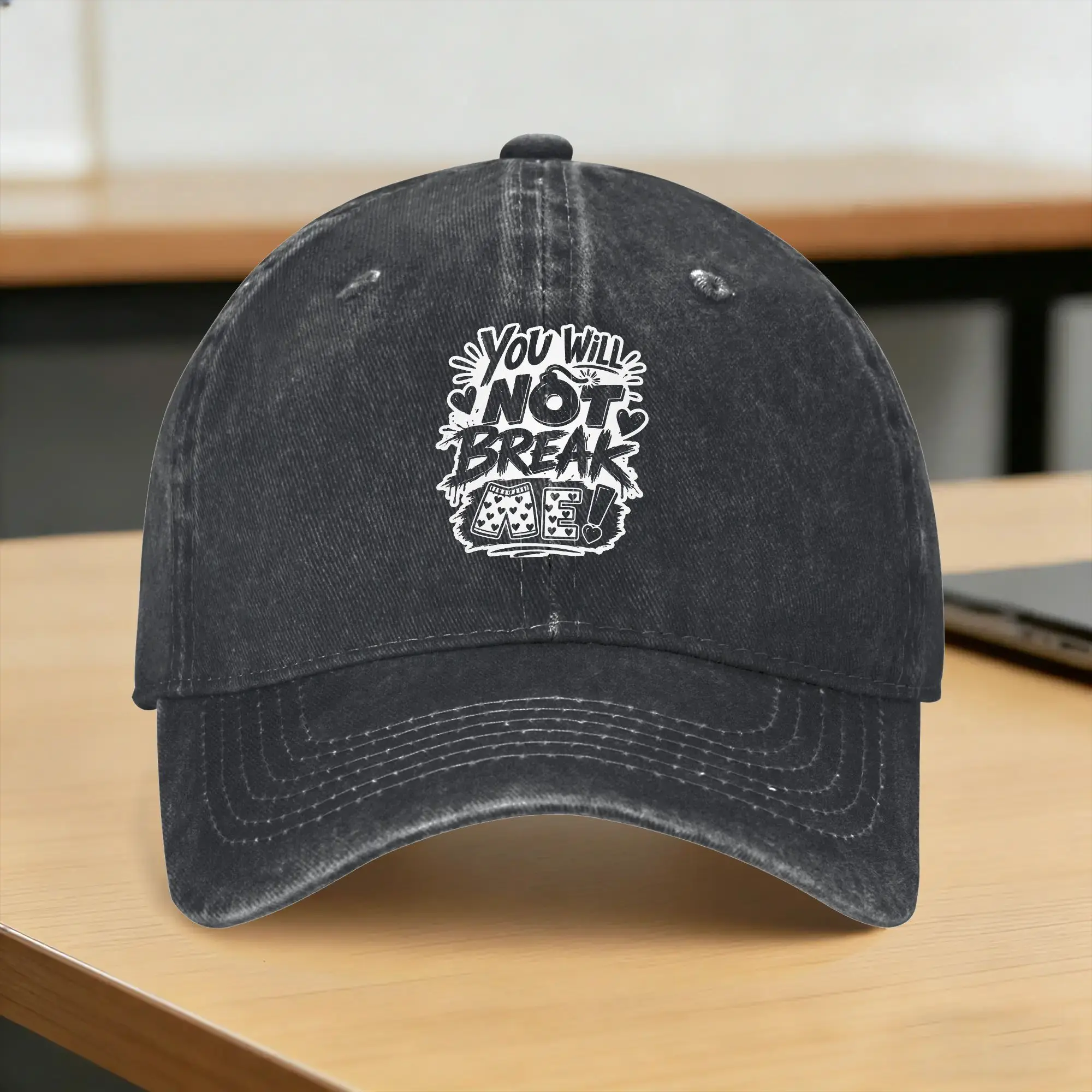 Baseball Cap You will not break me Dungeon Crawler Carl and Princess Donut Summer Casual Trucker Hat Gym Adjustable Snapback Cap