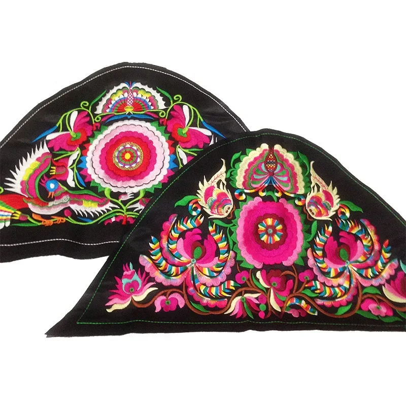 Ethnic Style Flower Embroidery Patch, DIY Sewing Applique, Sew on Costume Accessories, 1Pc