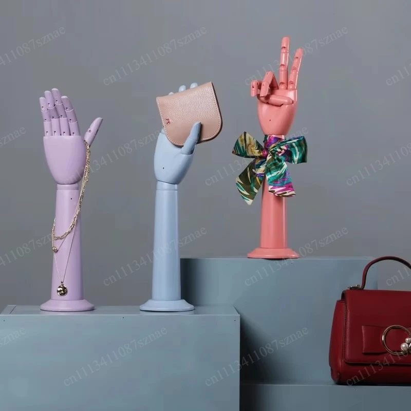 Colorful Mannequin Hand and Fake Hands Display Model Prop Hand Jewelry Acessories Ring Pendant Show Joint Hand Window Showing