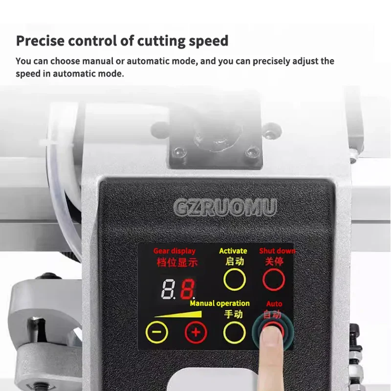 Brushless Automatic for Chamfering Slotting & Edge Grinding, 45° Cutting Capability Desktop Ceramic Tile Cutting Machine