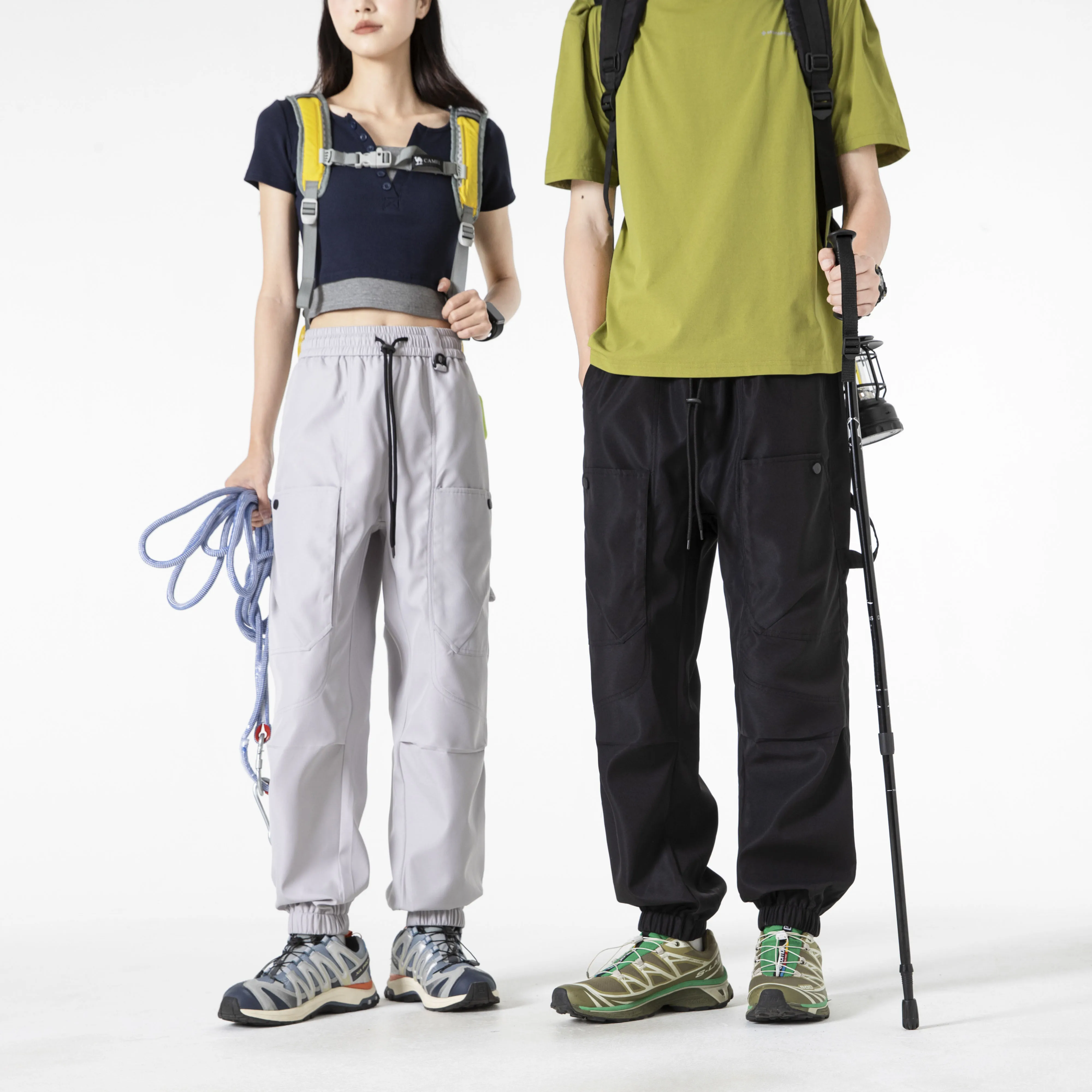 The new autumn style of American cargo pants is sweet and cool loose and slimming casual and sporty wide leg pants