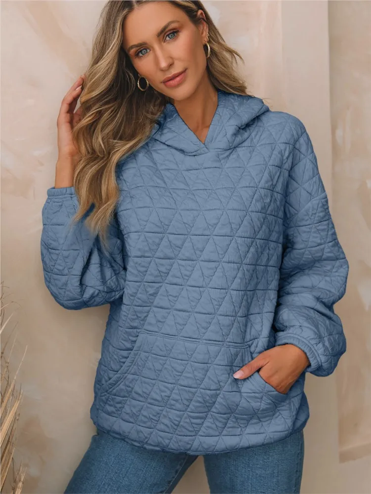 

Autumn New Arrival Top Solid Color Women's Hoodie Casual Style Clothing Fashion Loose Long Sleeve Female Office Lady Pullovers