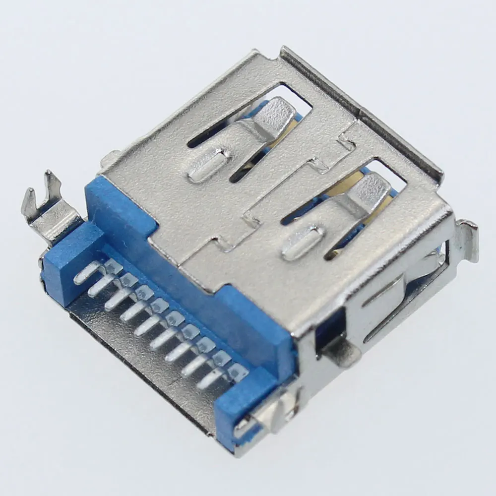 1 Pcs Mini USB Connector USB3.0-AF/Sink plate piercing SMT USB 9Pin interface for original notebook PCB Board USB Socket Female