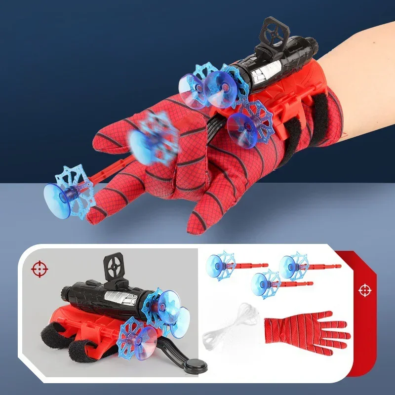 Disney Marvel Super Hero Spiderman Spider Silk Launcher Toy Anime Character Role Playing Spider Web Launcher Toy Children Gift