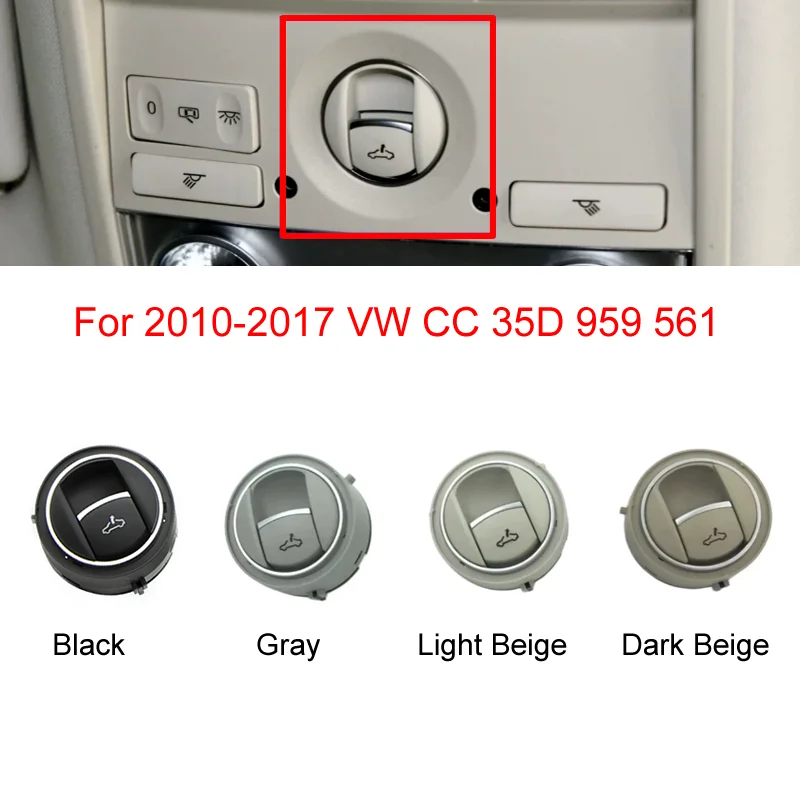 Sunroof Switch Skylight Dome Light Switch Button Compatible for Passat CC 35D 959 561 35D959561
