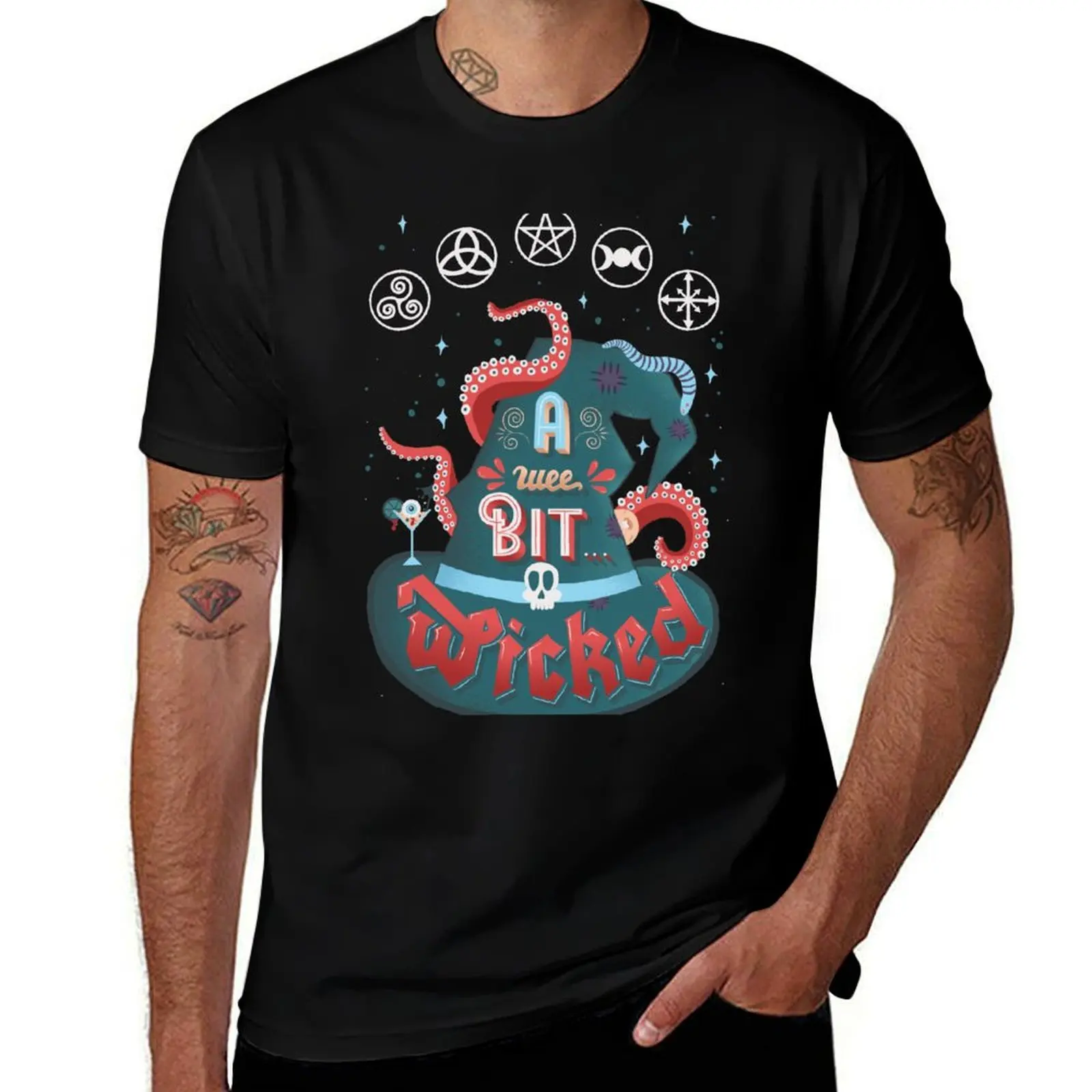 A Wee Bit... Wicked T-Shirt Soft Casual Short Sleeve Cotton Tee T-Shirt