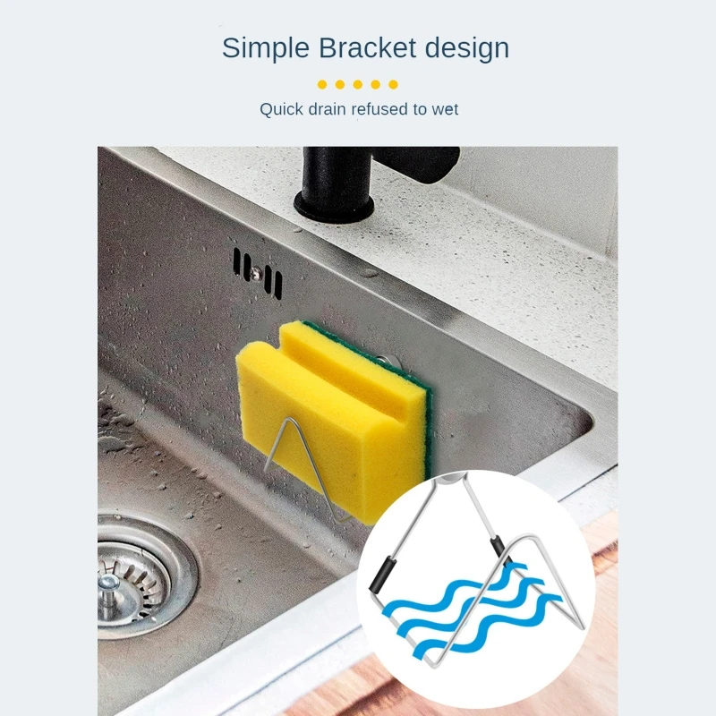 Drain Rack Kitchen Sponge Holder for Sink Detachable Cleaning Cloth Shelf Dish Drainer Accesso