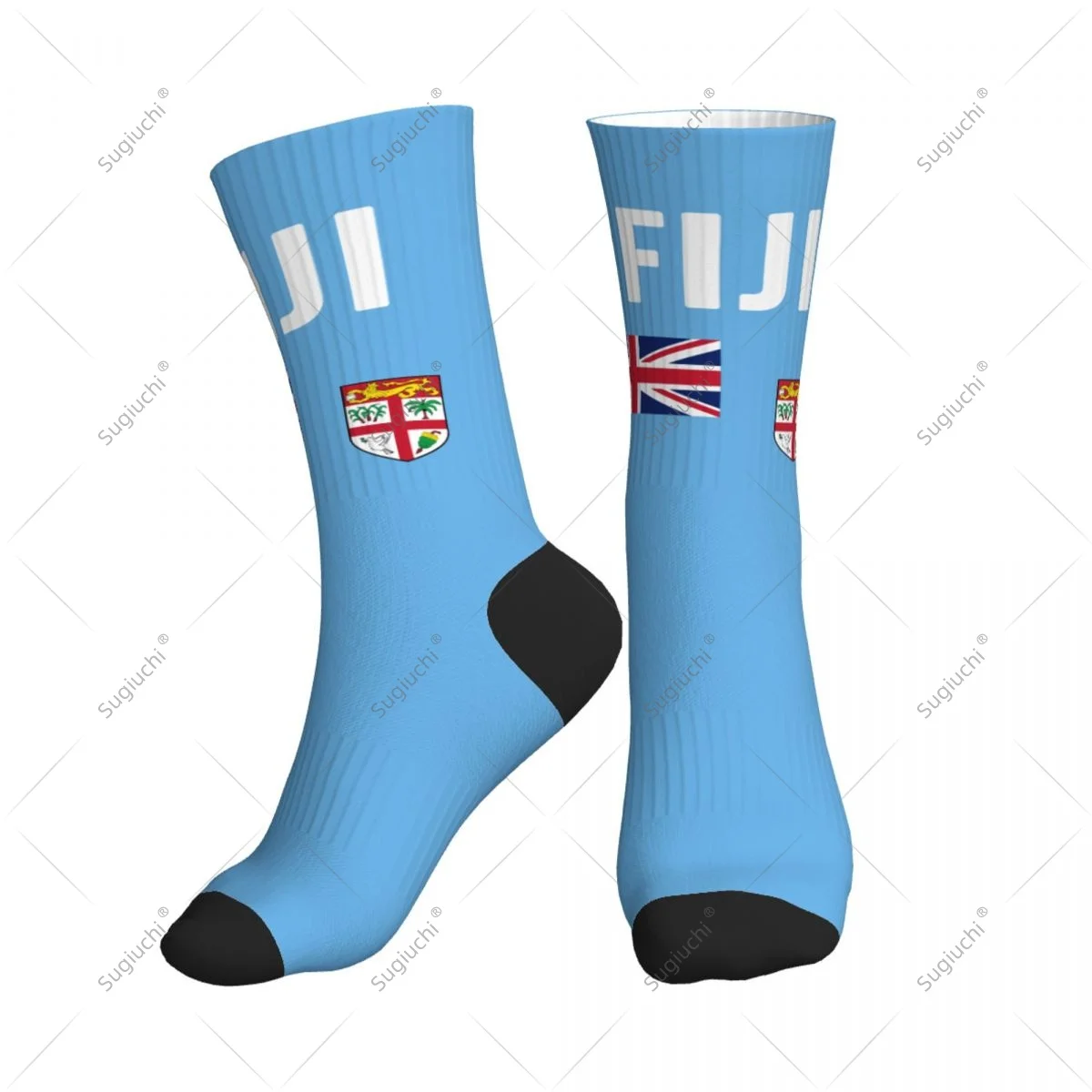 ثلاثية الأبعاد مطبوعة فيجي العلم البوليستر منتصف العجل الجوارب للرجال النساء Kawaii الجوارب الشارع سكيت الجوارب #1