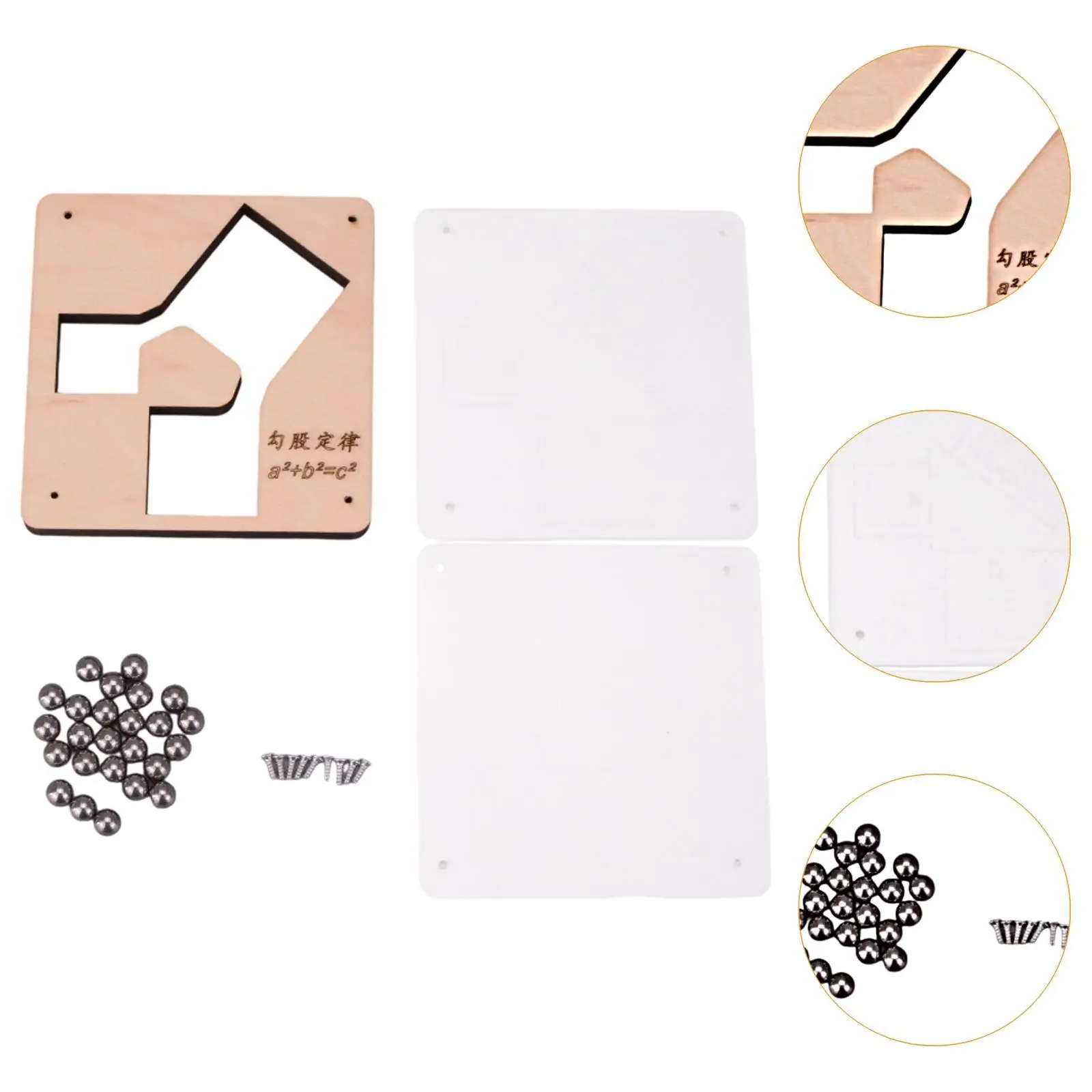 Pythagoras-Modell, pädagogisches tragbares Lernwerkzeug, robustes Praxis-Wissenschaftsspielzeug für Kinder, Jungen, Mädchen, Studenten, Kinder, sekundär