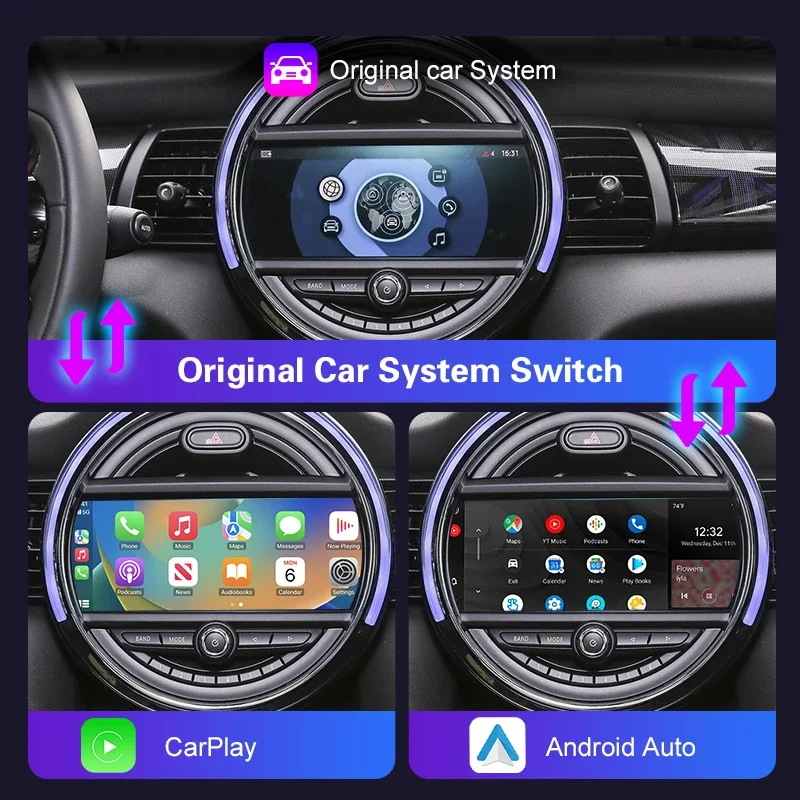 Wireless CarPlay Android Auto for Mini R55 R56 R57 R58 R59 R60 R61 F54 F55 Clubman Countryman Hardtop John Cooper Works