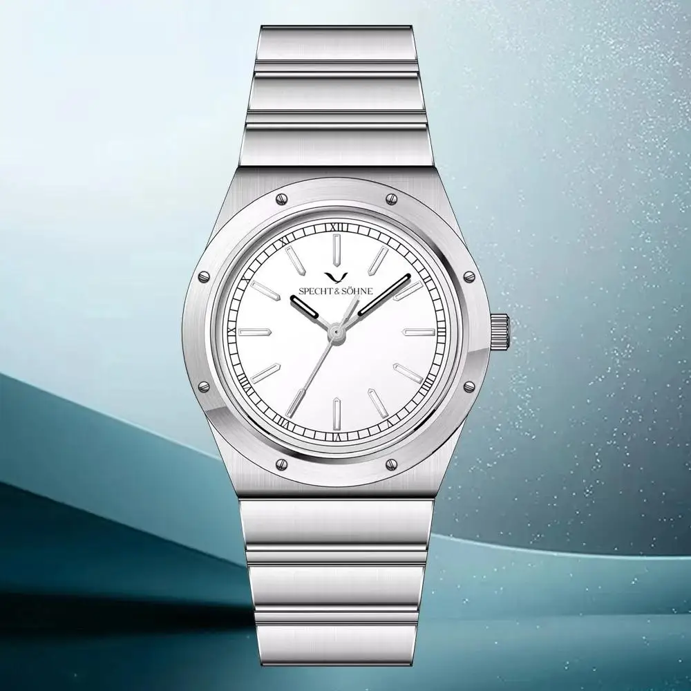 

New Arrivals 2025 Specht & Söhne Luxury Watch 38MM Men's Quartz Stainless Steel Sapphire Luminous Crystal 50M Water Resistant