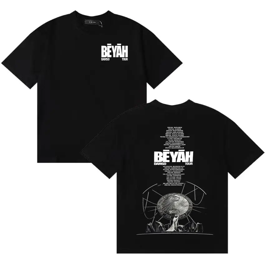 Singer Damso 2026 Hot Album Fashion T-shrit Oversized Hip Hop Teenagers Short Sleeve T Shirt Men Summer Loose Cotton Tshrit