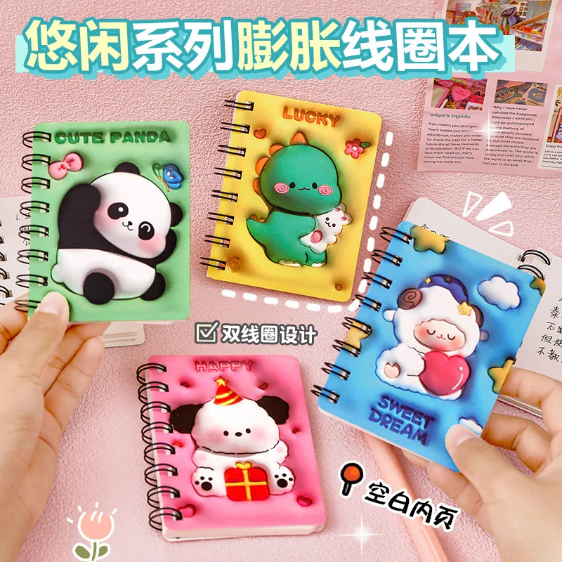 12 pcs/lot Kawaii Dinosaur Panda Dog Coil Notebook Cute Sheep Portable Note Book Diary Planner Stationery Gift School Supplies