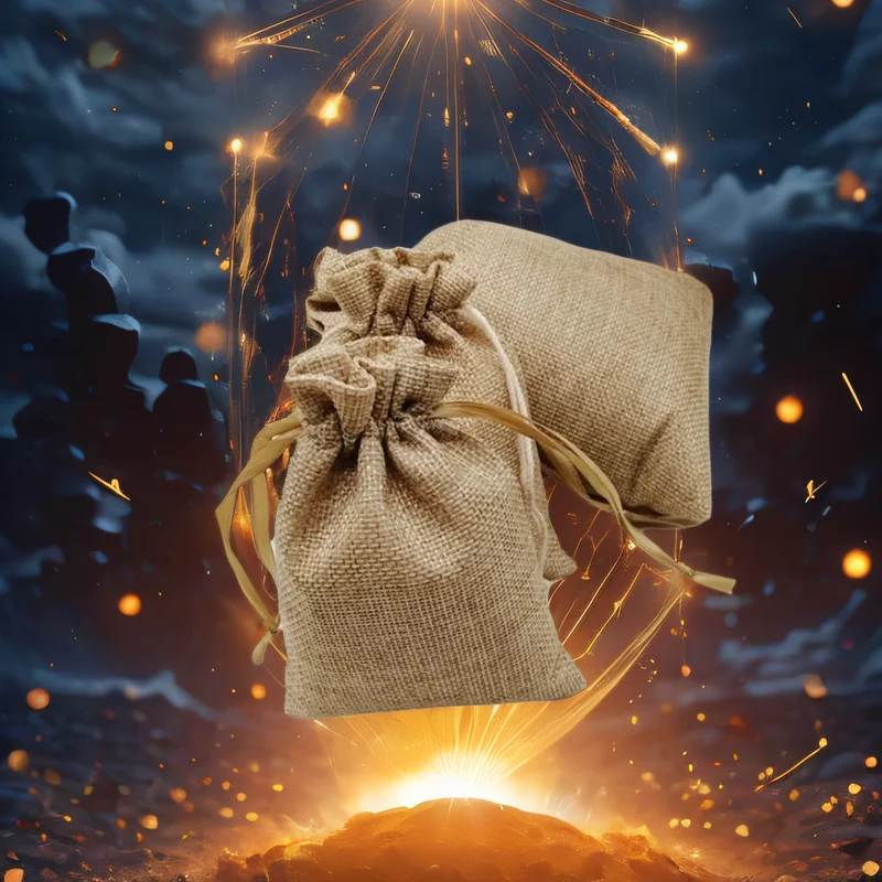 

5-20pcs Personalized Jute Bag Gift Pouches Work As Burlap Sack Hessian Displays Wedding Birthday Party Favor Storage & Supplies