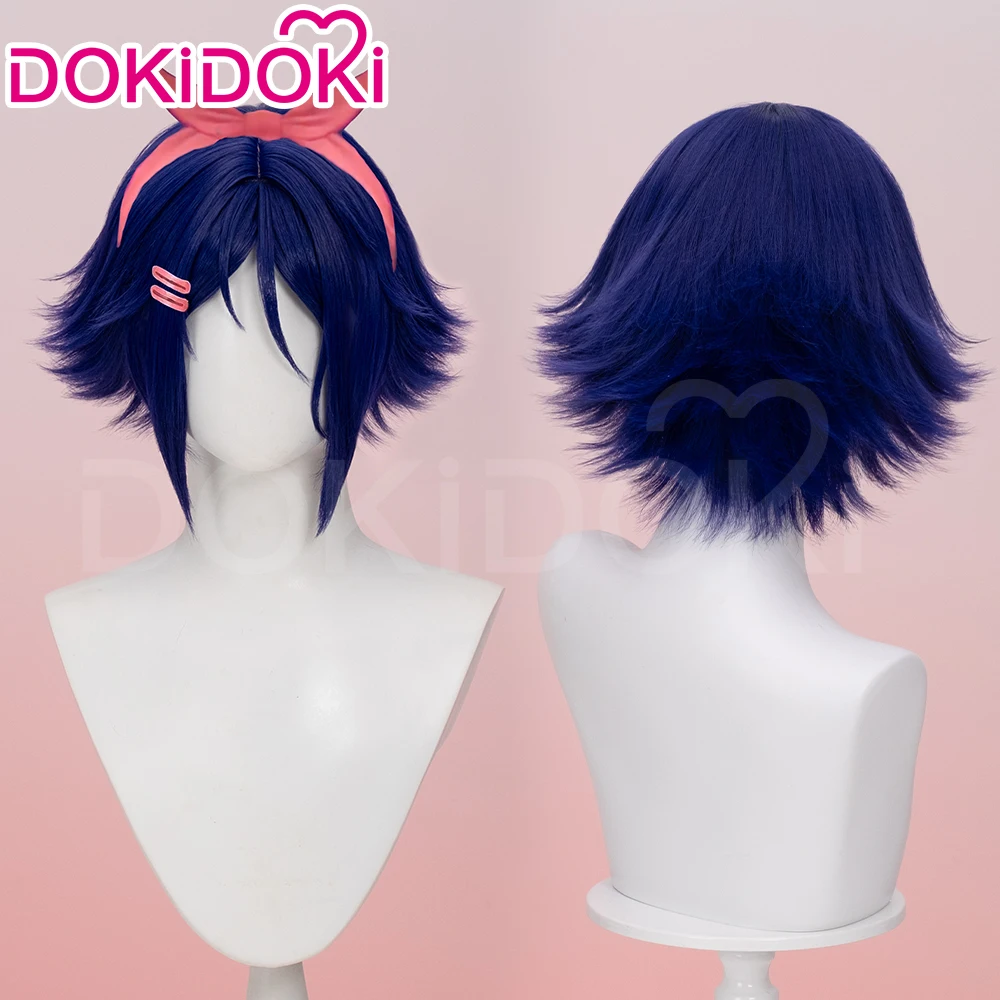 ميتا شعر مستعار لعبة MiSide تأثيري DokiDoki المرأة لطيف شعر مستعار قصير مقاومة للحرارة الشعر ميتا تأثيري غطاء شعر مستعار مجاني