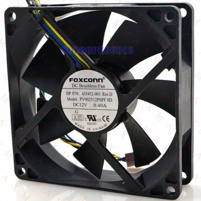 

LL PV902512PSPF 0D 435452-001 90x90x25 мм 4-контактный вентилятор охлаждения процессора постоянного тока 12 В с ШИМ для HP