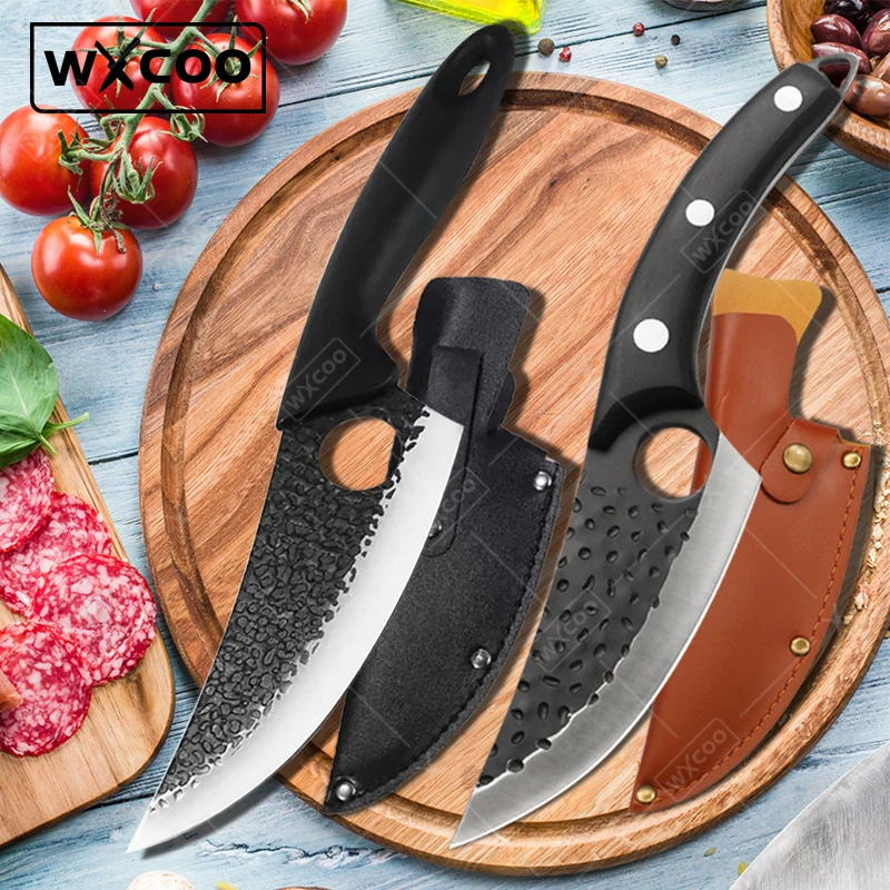 WXCOO Professional Kitchen Knives Multi-purpose Chef's Knife Boning Knife Stainless Steel Beef Meat Cleaver Vegetable Cutter