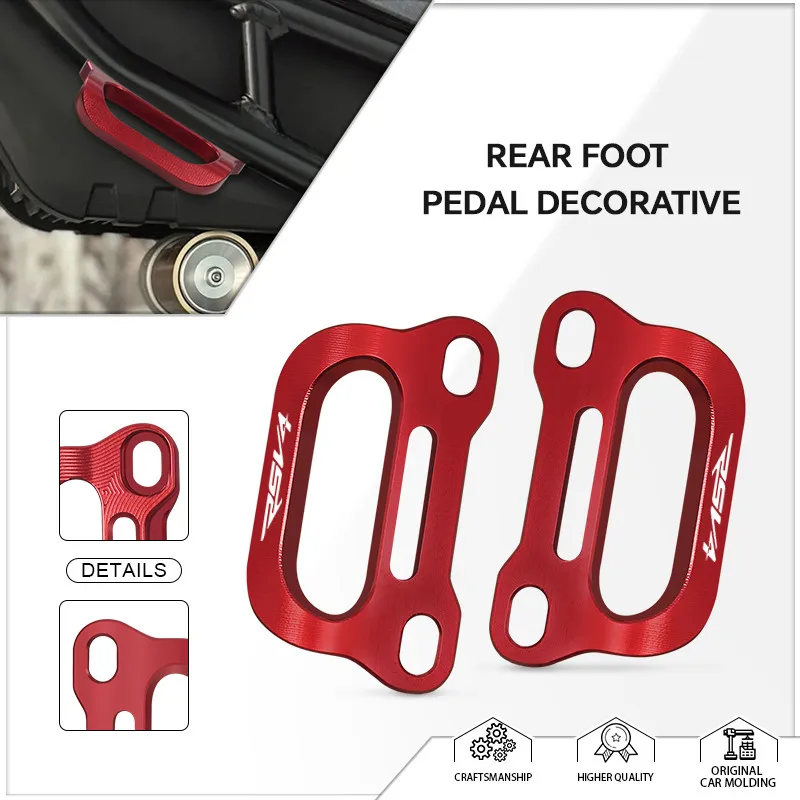 Tampa Decorativa CNC para Pedaleira Traseira de Motocicleta rs660 RSV4 RS660 TUONO660 TUONOV4 1100Factory (Cobre o Furo de Remoção do Pedal)