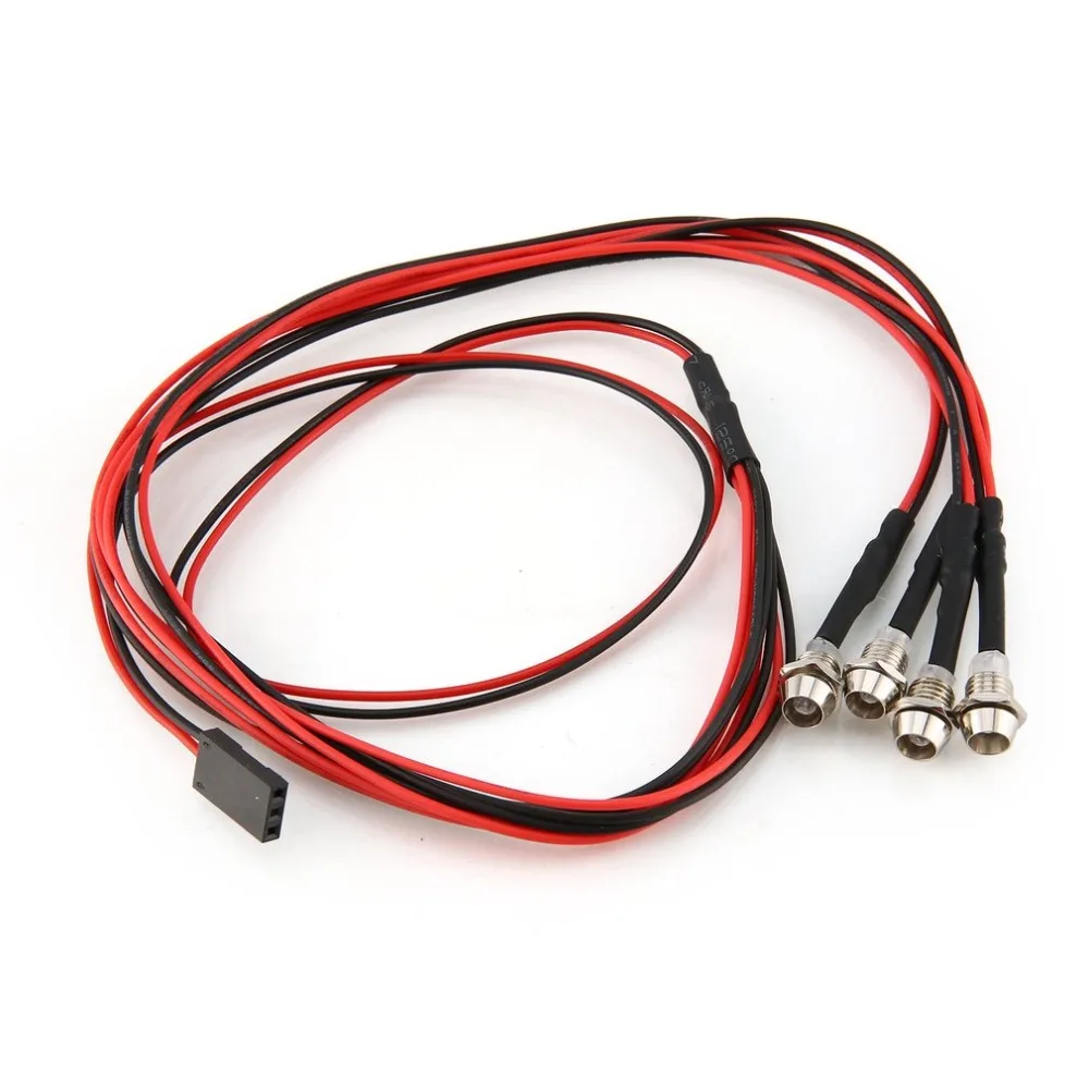 NEEBRC 5mm 4LED Scheinwerfer Scheinwerfer Licht Lampe für RC Drift Auto Modell Lkw Crawler Traxxas Tamiya MN Axial scx10 D90 Spielzeug Teil