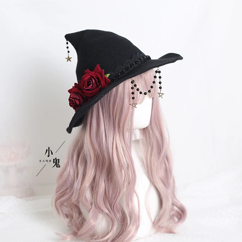 Sweet Women's Lolita Berets Cute Sailor Beret Gothic Wool Beret Hat with Lovely Bows for Fall Winter