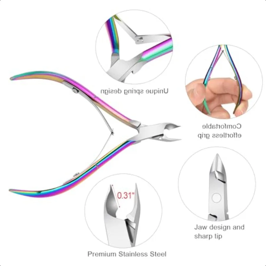 4 Pack Cuticle Nipper Profional Grade Cuticle Trimmer Extremely Sharp Cuticle Remover Pedicure Manicure Tool Perfect Cuticle Re