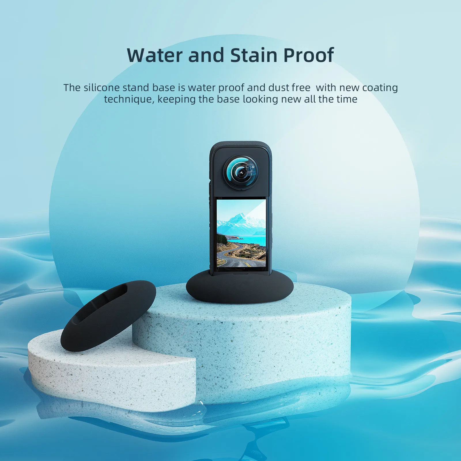 ل Insta360 X3 عمل كاميرا سيليكون حامل قاعدة سطح المكتب حماية تستقيم قاعدة حامل جبل ل Insta360 X3 ملحقات الكاميرا