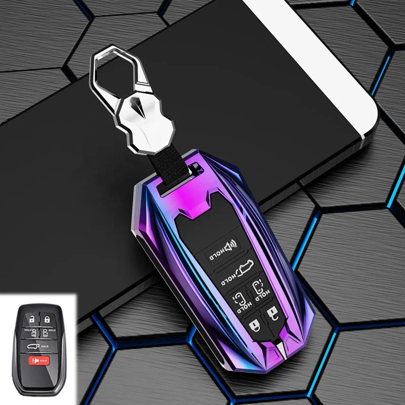 

Zinc Alloy Remote Key Case Fob Shell Cover Skin Holder For Toyota Fortuner Rav4 Highlander Land Cruiser Mark X 2015-2019