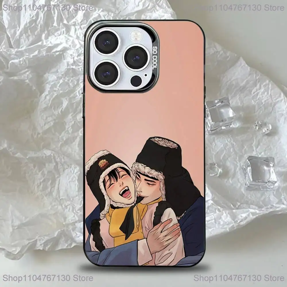 حافظة هاتف رسام N-Night-S لهاتف iPhone 17,16,15,14,13,12,11,Pro,Max,Plus,Mini,XS,SE مصد صلب أسود غير لامع مضاد للسقوط