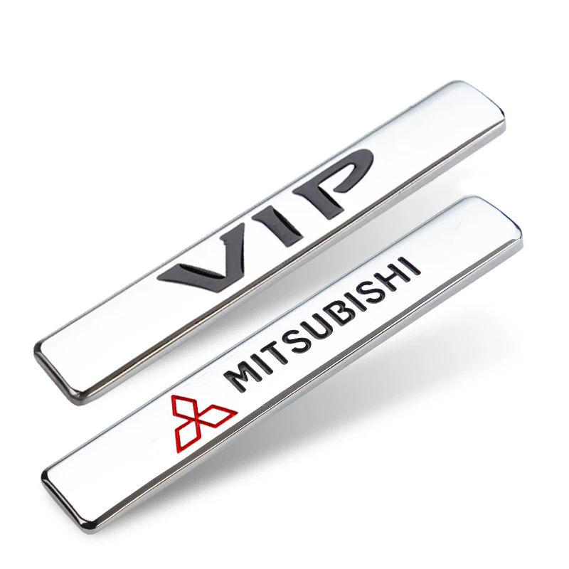Pegatinas deportivas cromadas 3D, emblema de guardabarros automático para Mitsubishi Pajero Outlander Jinxuan ASX Lancer ex Lancer Galant Ralliart
