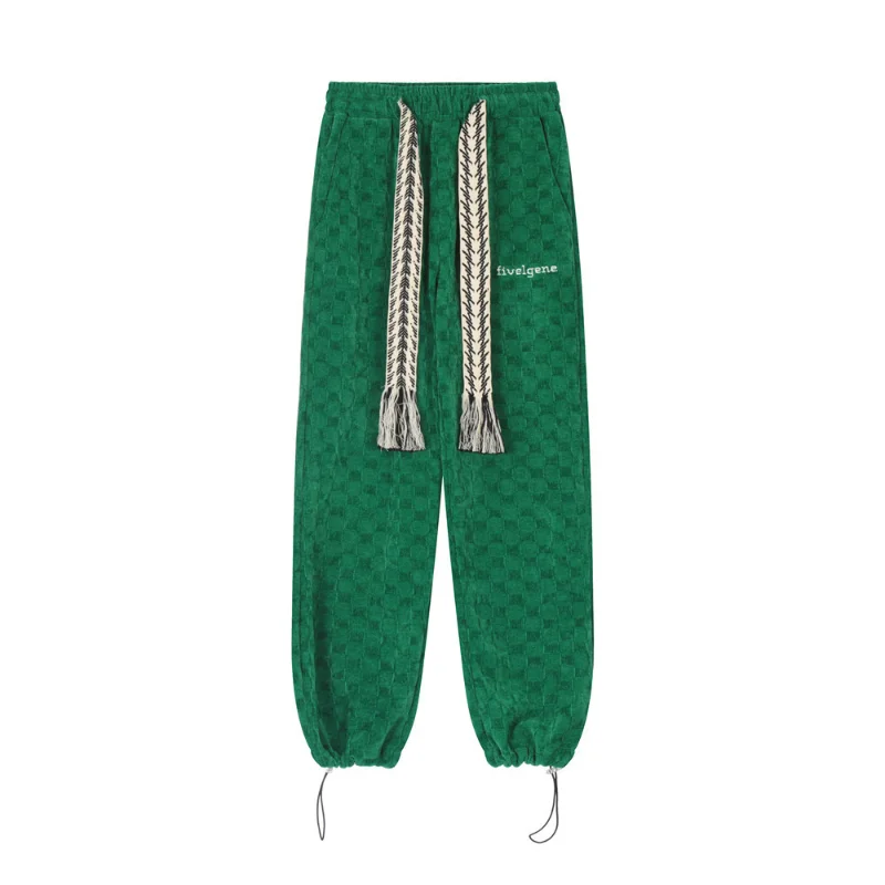 Men Clothing 2022 Letter Embroidery Wide Leg Pants Mens Streetwear Drawstring Elastic Waist Loose Straight-leg Pants Jogger