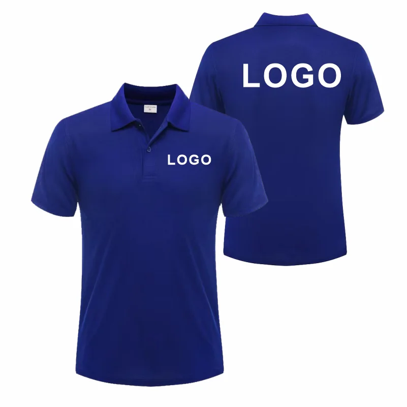Aangepast logo Ademend poloshirt Casual bedrijfsgroep Kleding Revers Poloshirts met korte mouwen Werkkleding Printborduurwerk