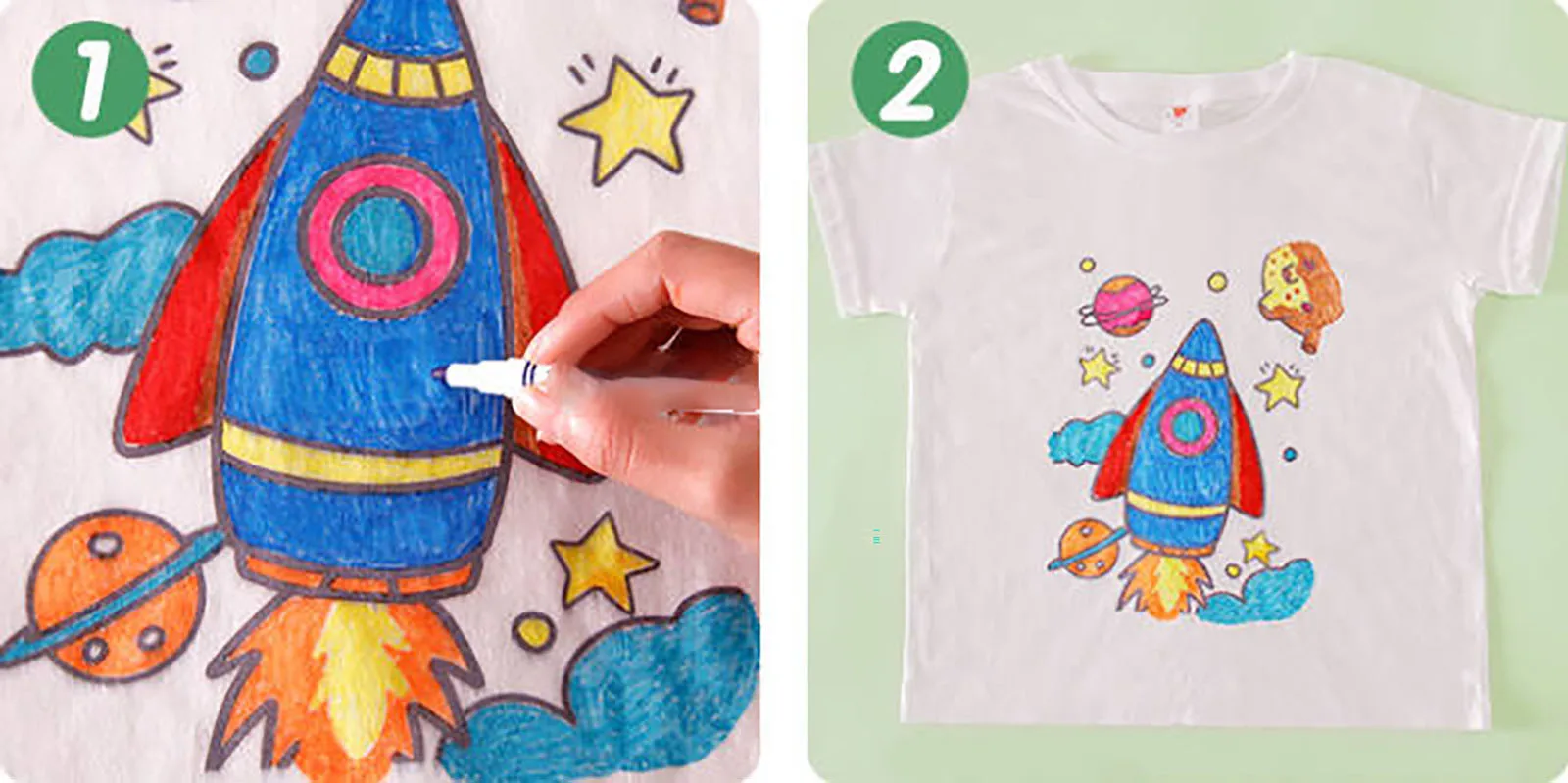 

DIY Pajamas T-shirt Kids Sketch Colorful Pajama Kids Art Color Your Own Tops Handicraft Toys DIY Kid Crafts For Kids Boys Girls