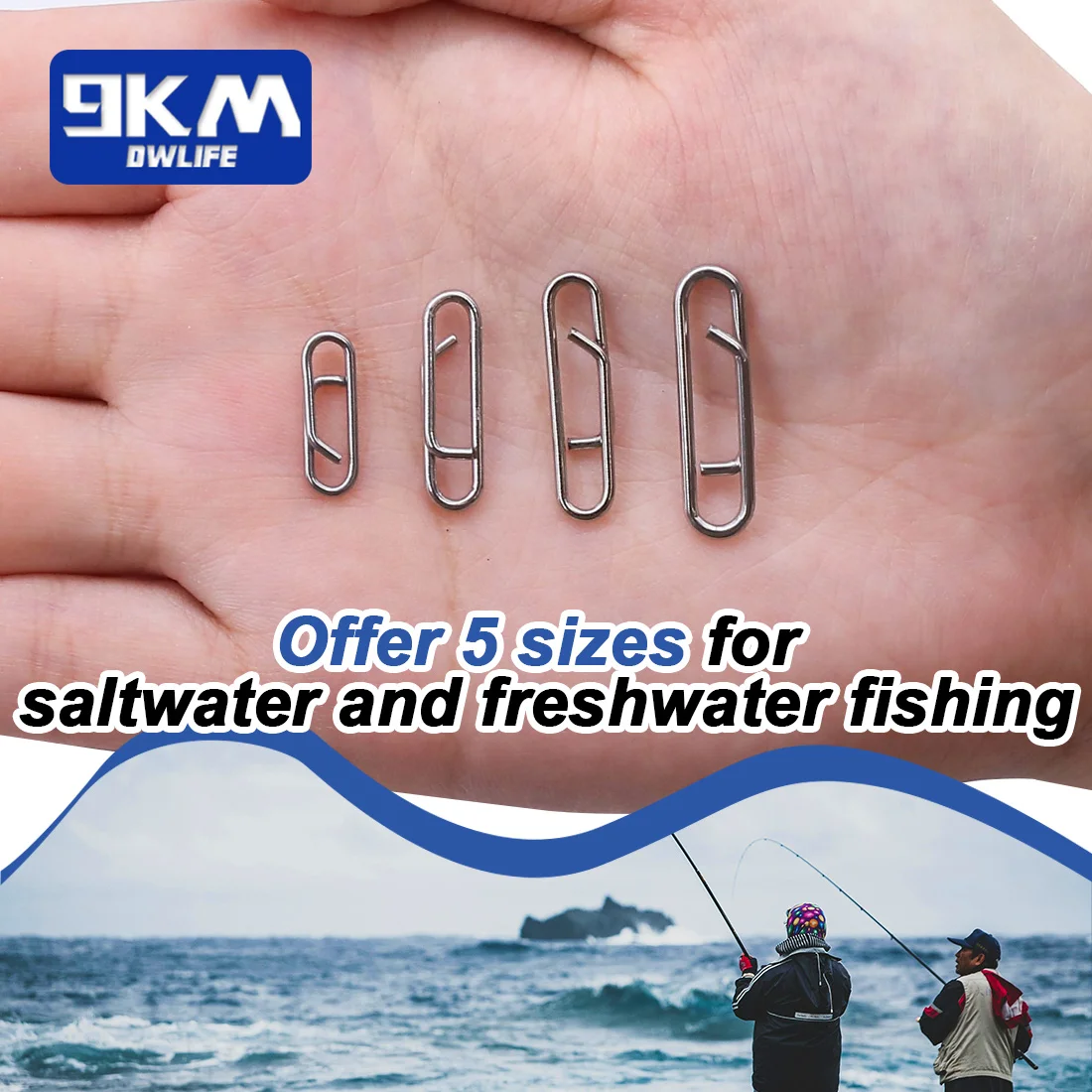 Fishing Clip Power Clips 50~200Pcs Stainless Steel Fishing Snap Saltwater Fishing Speed Fast Snap Swivel Fishing Lure Connector