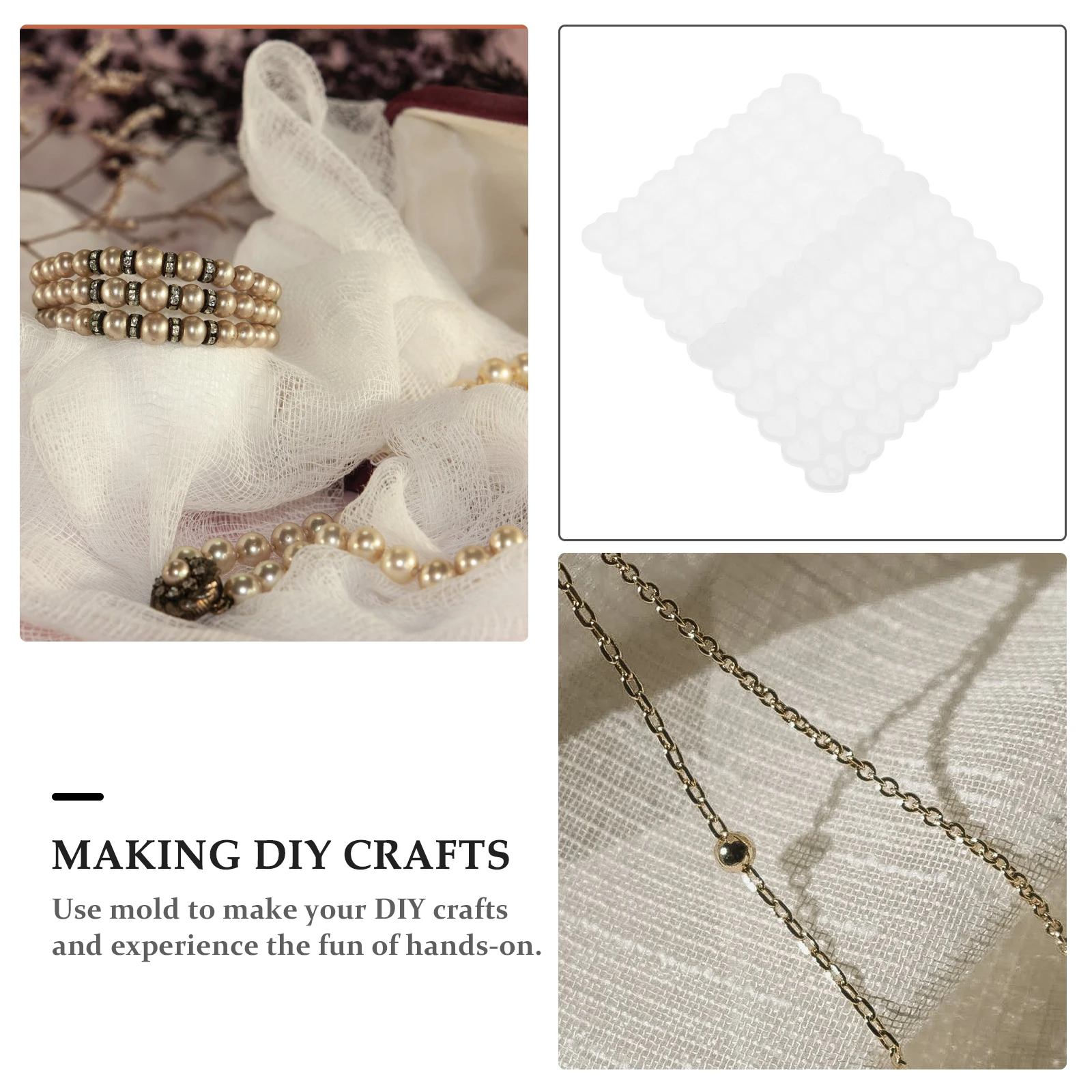 

2Pcs Crystal Epoxy Molds Silicone Jewelry Bead Molds DIY Craft Making Tools Unique Pendant DIY Set Nonstick Safe