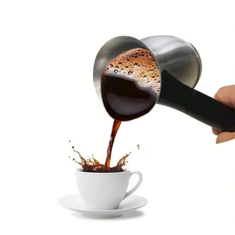 ماكينة صنع القهوة التركية الكهربائية 600 مل ماكينة القهوة التركية الكهربائية من الفولاذ المقاوم للصدأ بقابس الولايات المتحدة 110 فولت 350-500 مللي #6