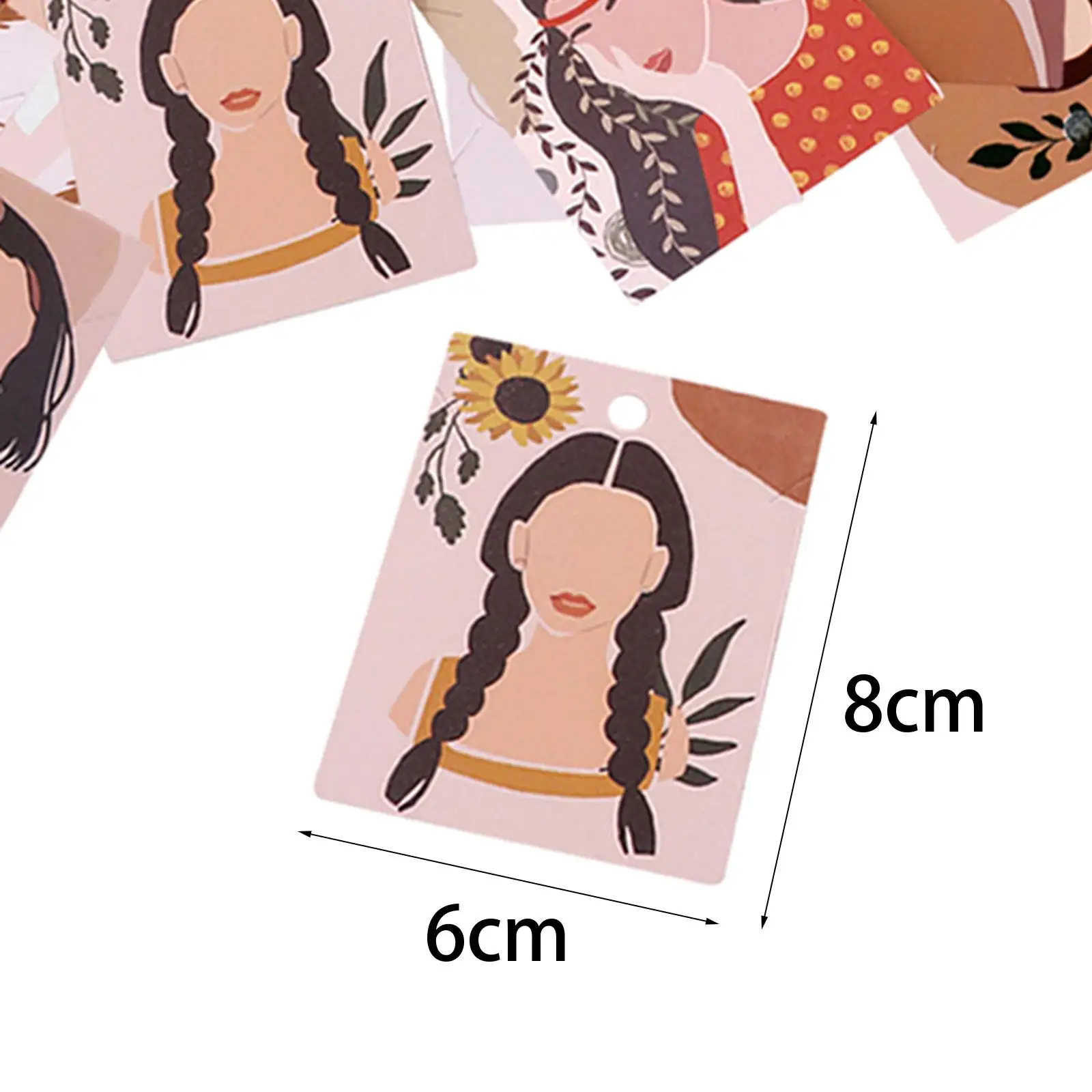 100 Uds. Tarjetas de exhibición de pendientes tarjetas de pendientes pendientes ligeros duraderos y elegantes