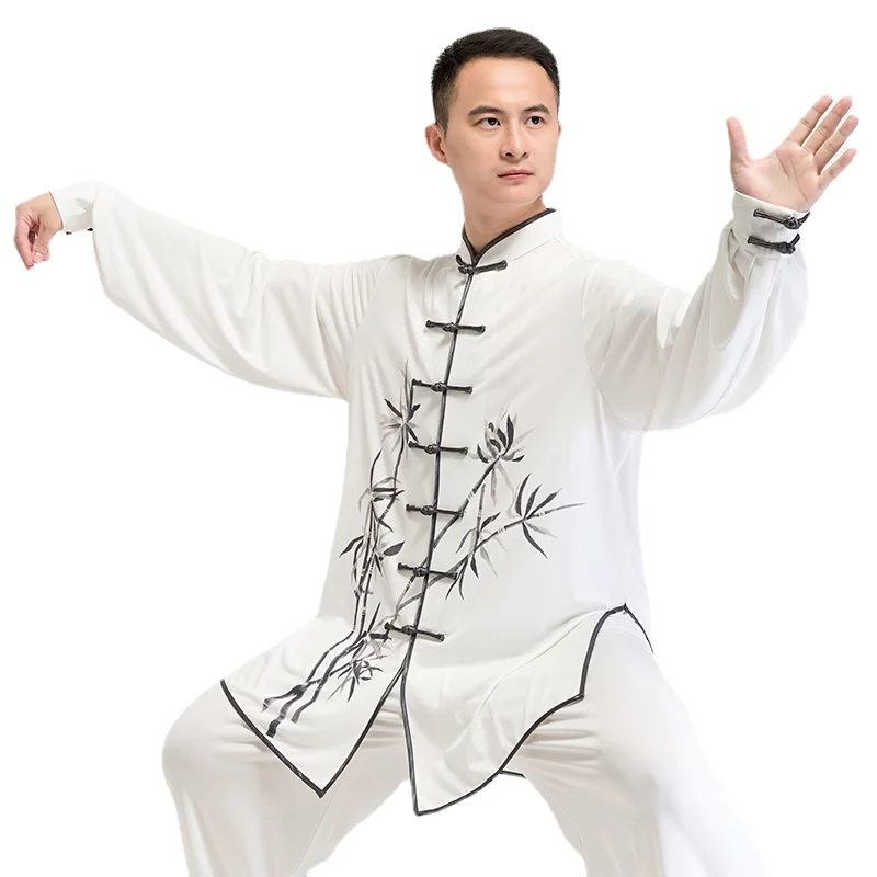 Women's Tai Chi Clothing Long Sleeve Martial Arts Wear Wing Chun Kung Fu Uniforms Men Tang Suit Outdoor Walking Morning Sprots